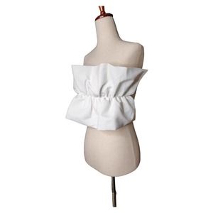 Zara White Strapless Top